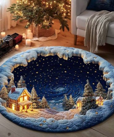 Star Tunnel Quilted Round Mat