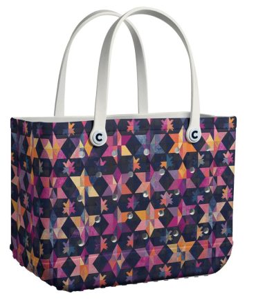 Bucket Tote Bag, Limited Edition Bogg Bag, Beach Bag Starry Maze