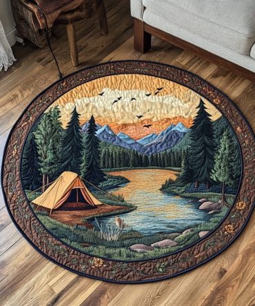 Starry Escape Quilted Round Mat