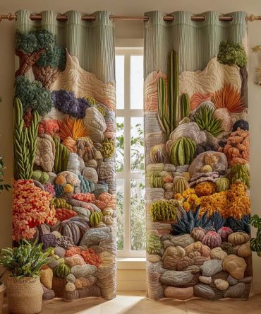 Stone Garden Southwest Quilted Curtains