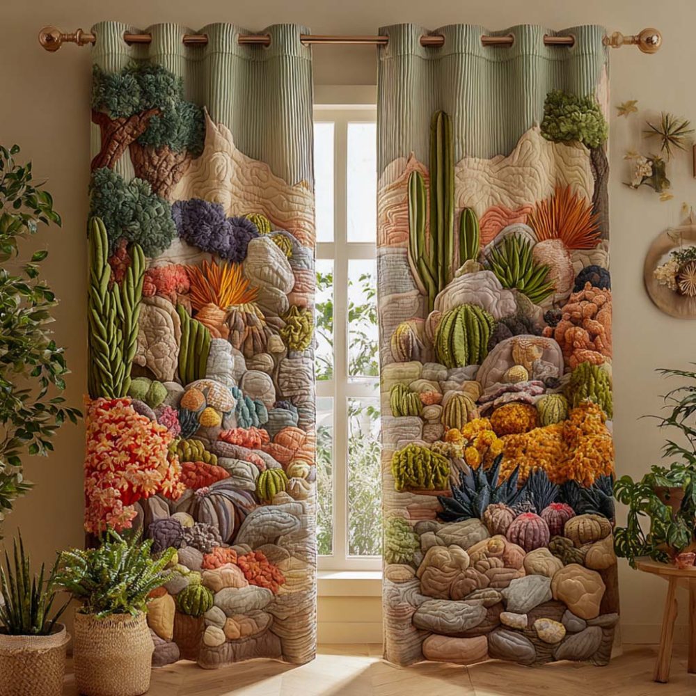 Stone Garden Southwest Quilted Curtains