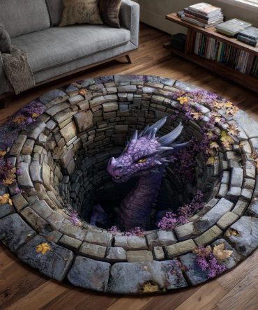 Stone Guardian Quilted Round Mat