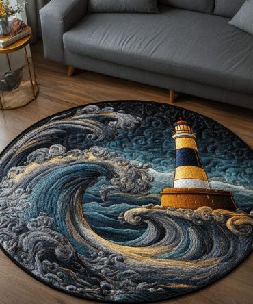 Stormy Seas Quilted Round Mat