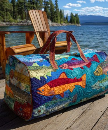 Stream Catch Quilted Duffle Bag