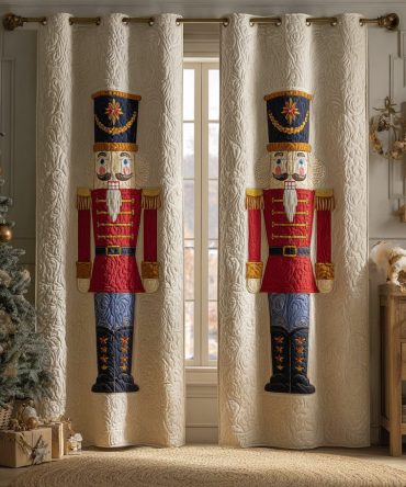 Sugarplum Night Quilted Curtains