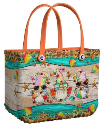 Colorful Beach Gnome Tote Bag – Fun Summer Design, Perfect For Beach Days!