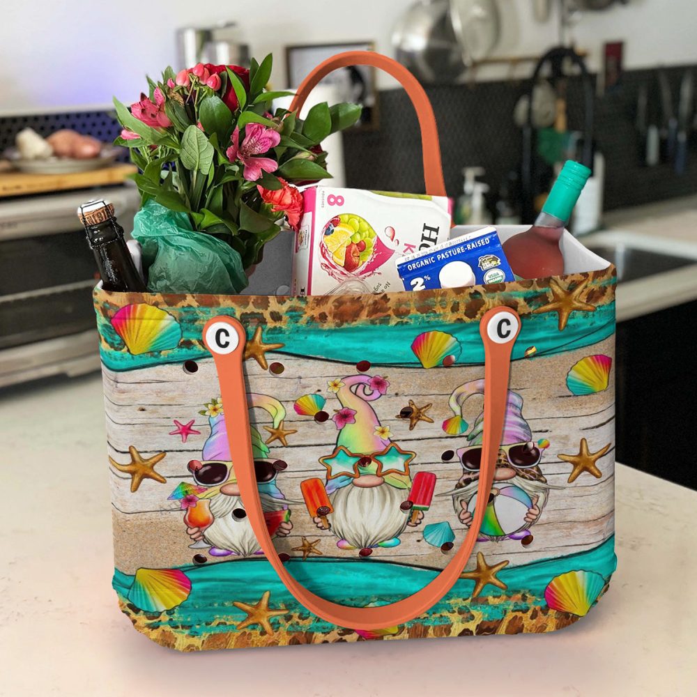 Colorful Beach Gnome Tote Bag – Fun Summer Design, Perfect For Beach Days! - Image 4