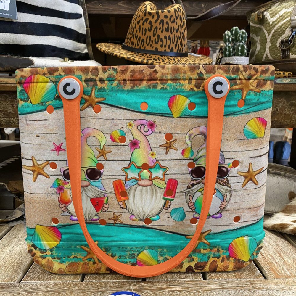 Colorful Beach Gnome Tote Bag – Fun Summer Design, Perfect For Beach Days! - Image 6