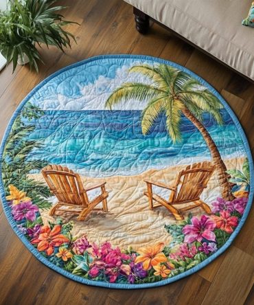 Summer Escape Quilted Round Mat