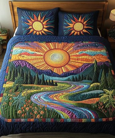 Sunbeam Serenity 3-Piece Quilted Bedding Set