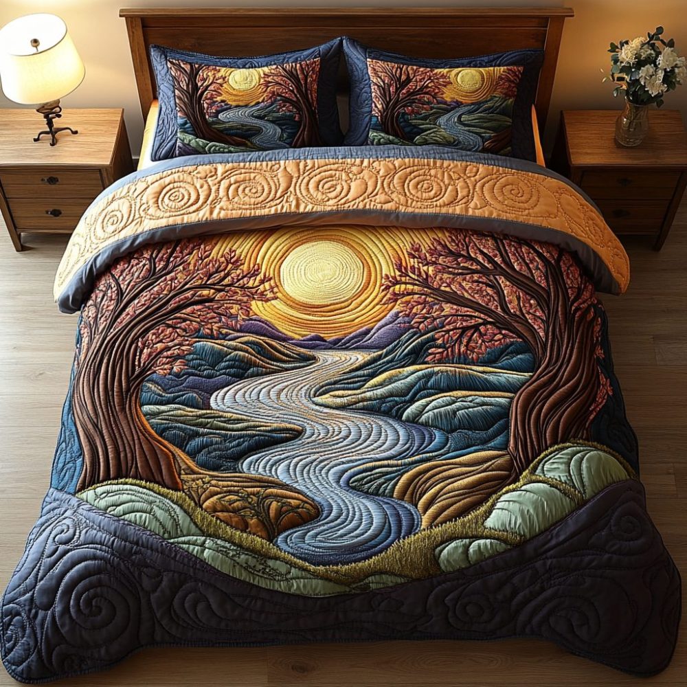 Sunbeam Serenity 3-Piece Quilted Bedding Set