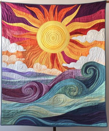 Sunburst Delight Quilted Blanket
