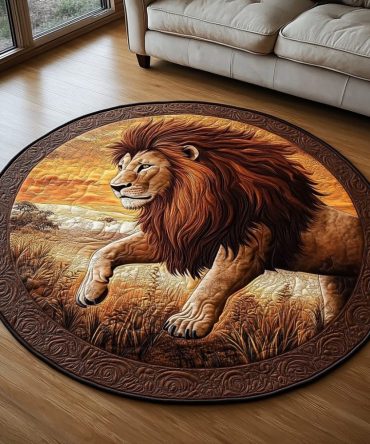 Sunfire Mane Quilted Round Mat