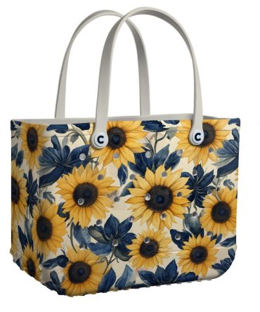 Bucket Tote Bag, Limited Edition Bogg Bag, Beach Bag Golden Flora