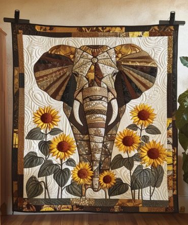 Sunflower Serengeti Quilted Blanket
