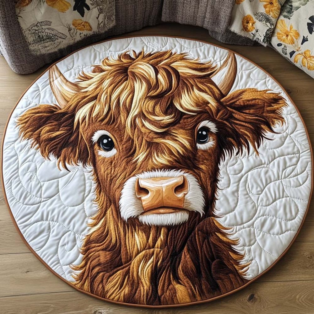 Sunflower Sentinels Quilted Round Mat