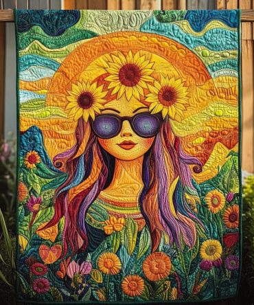 Sunflower Sunshine Quilted Blanket