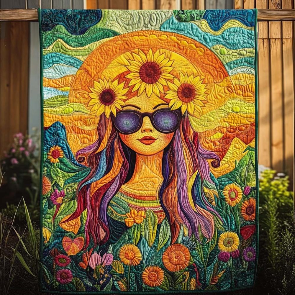Sunflower Sunshine Quilted Blanket