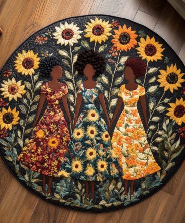 Sunflower Unity Quilted Round Mat