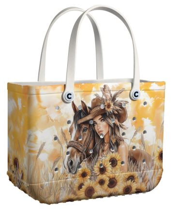 Bucket Tote Bag, Limited Edition Bogg Bag, Beach Bag Sunlit Spirit