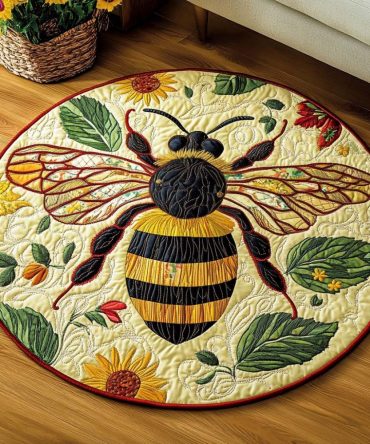 Sunlit Coronation Quilted Round Mat