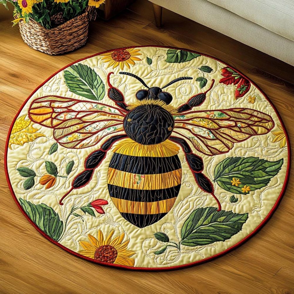 Sunlit Coronation Quilted Round Mat