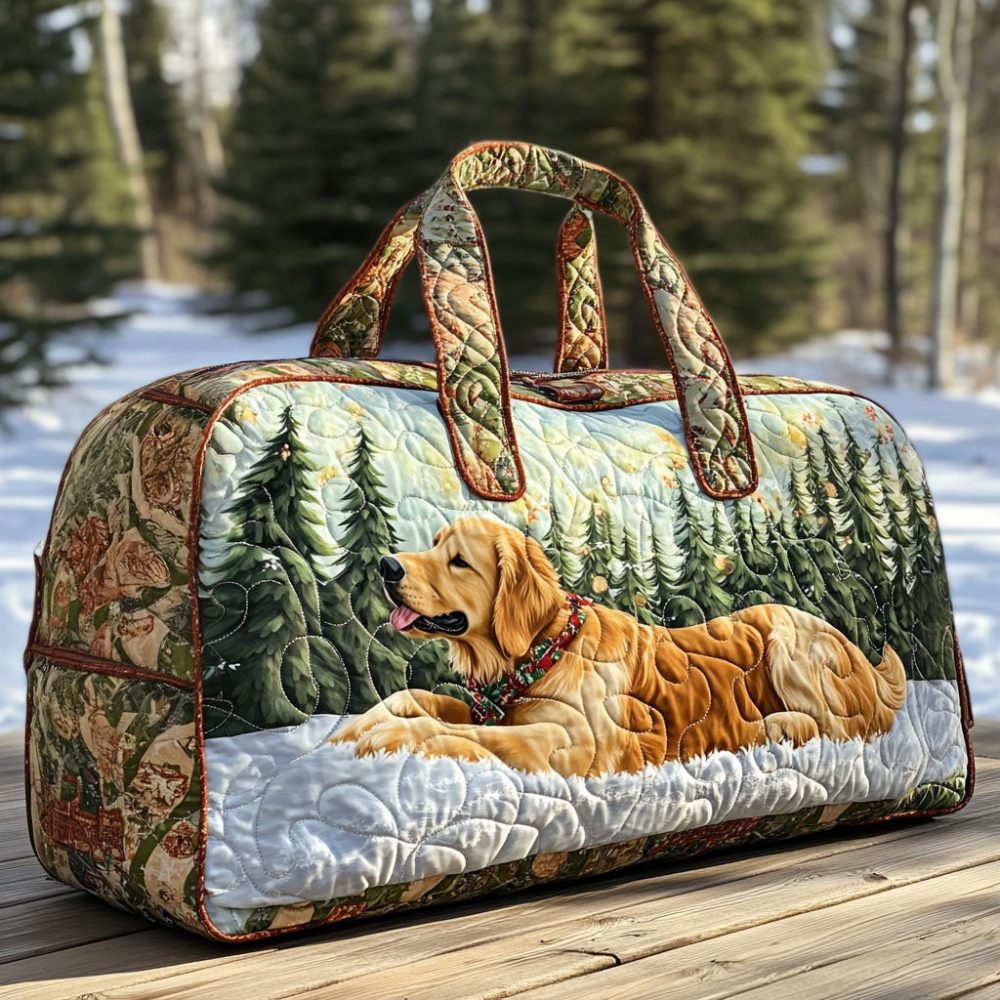 Sunlit Paws Quilted Duffle Bag
