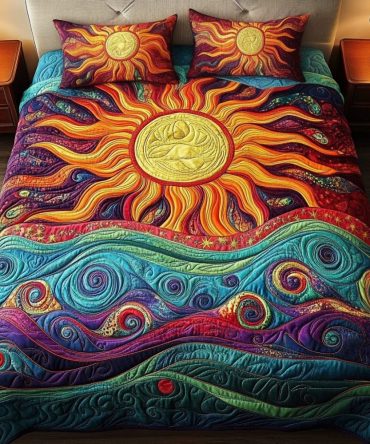 Sunlit Serenity 3-Piece Quilted Bedding Set