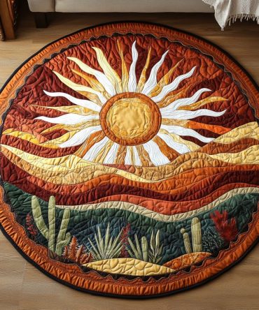 Sunlit Trails Quilted Round Mat
