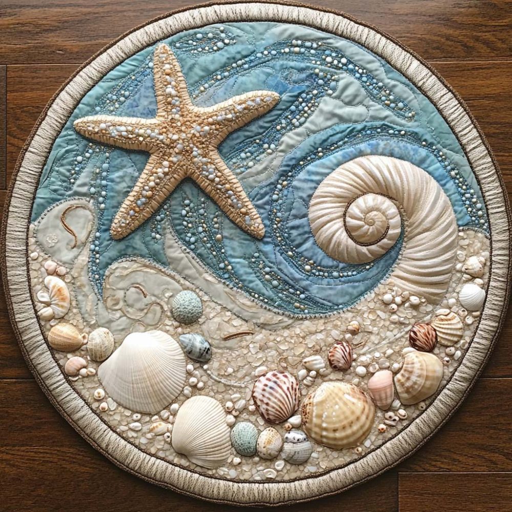 Sunlit Voyage Quilted Round Mat