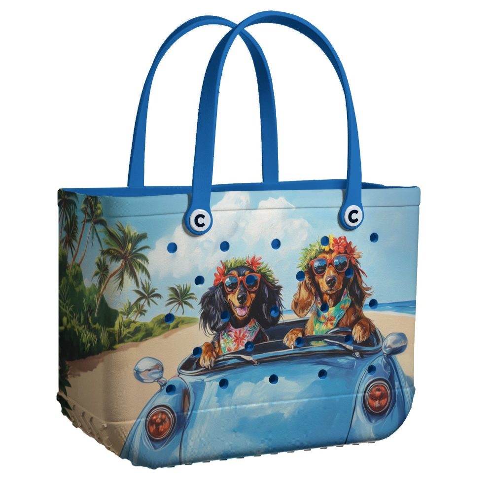 Bucket Tote Bag, Limited Edition Bogg Bag, Beach Bag Sunny Adventures