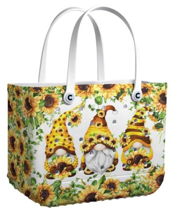 Charming Sunflower Gnome Tote Bag – Vibrant, Spacious & Durable For Everyday Use