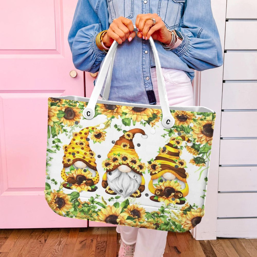 Charming Sunflower Gnome Tote Bag – Vibrant, Spacious & Durable For Everyday Use - Image 5