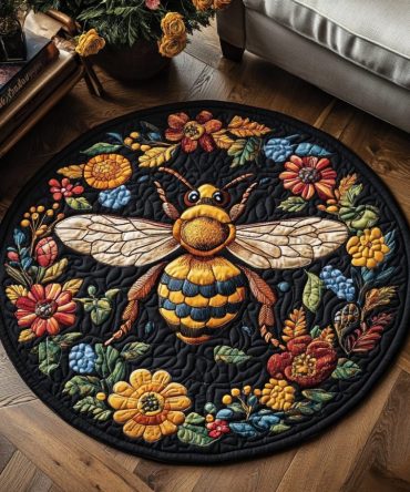 Sunny Buzz Quilted Round Mat
