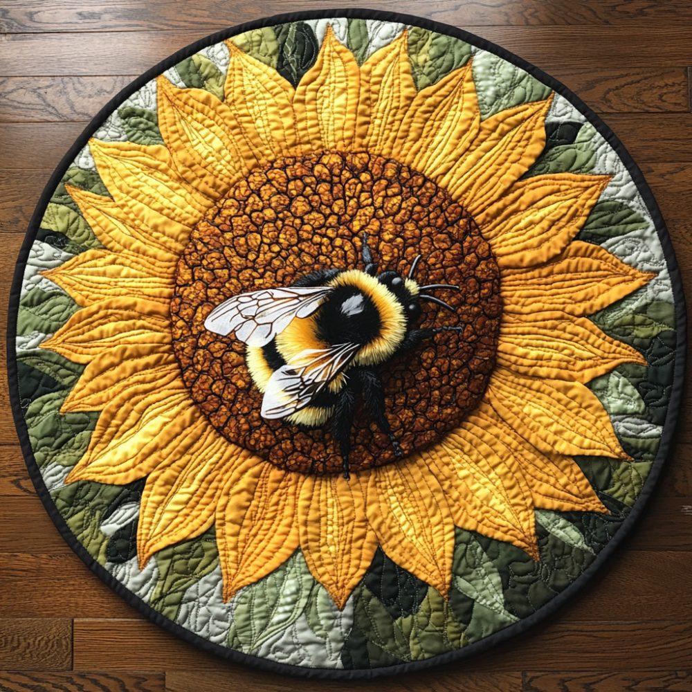 Sunny Charm Quilted Round Mat