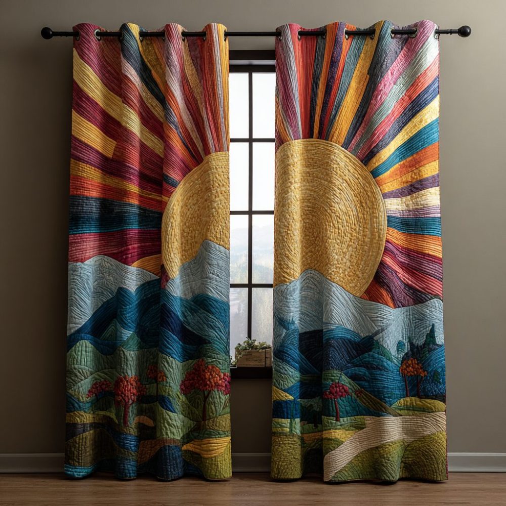 Sunny Field Quilted Curtains