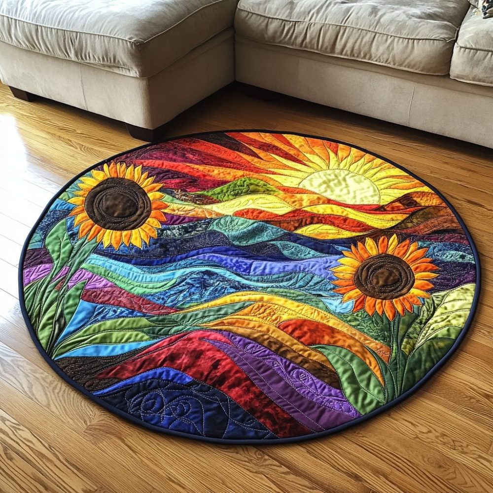 Sunny Nest Quilted Round Mat