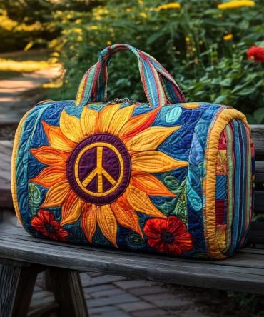 Sunny Peace Quilted Duffle Bag