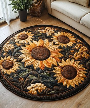 Sunny Serenity Quilted Round Mat