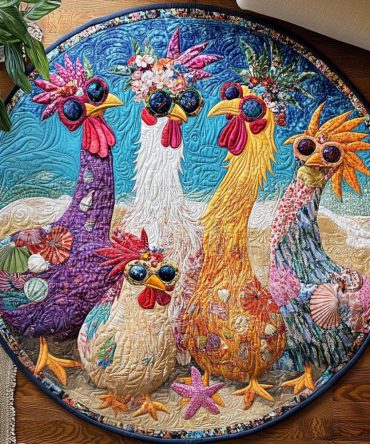 Sunrise Serenade Quilted Round Mat