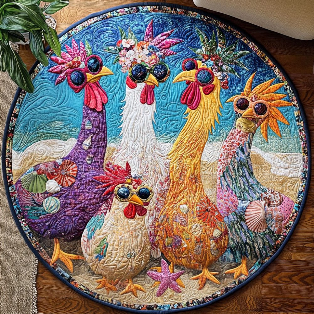 Sunrise Serenade Quilted Round Mat