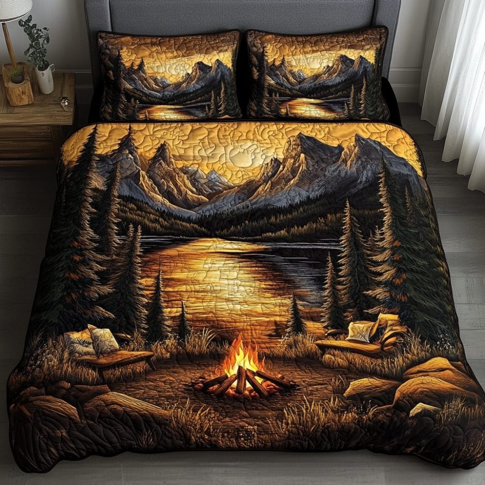 Sunset Camp 3-Piece Quilted Bedding Set