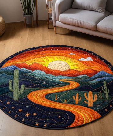 Sunset Canyon Quilted Round Mat