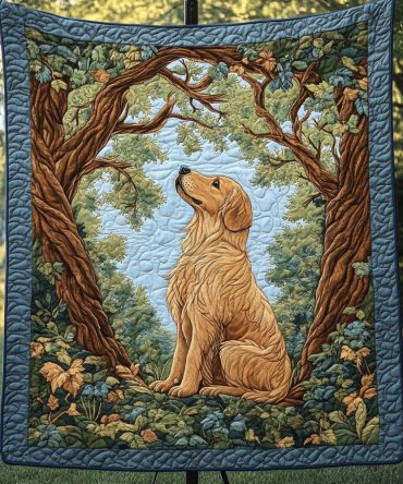 Sunset Paws Quilted Blanket