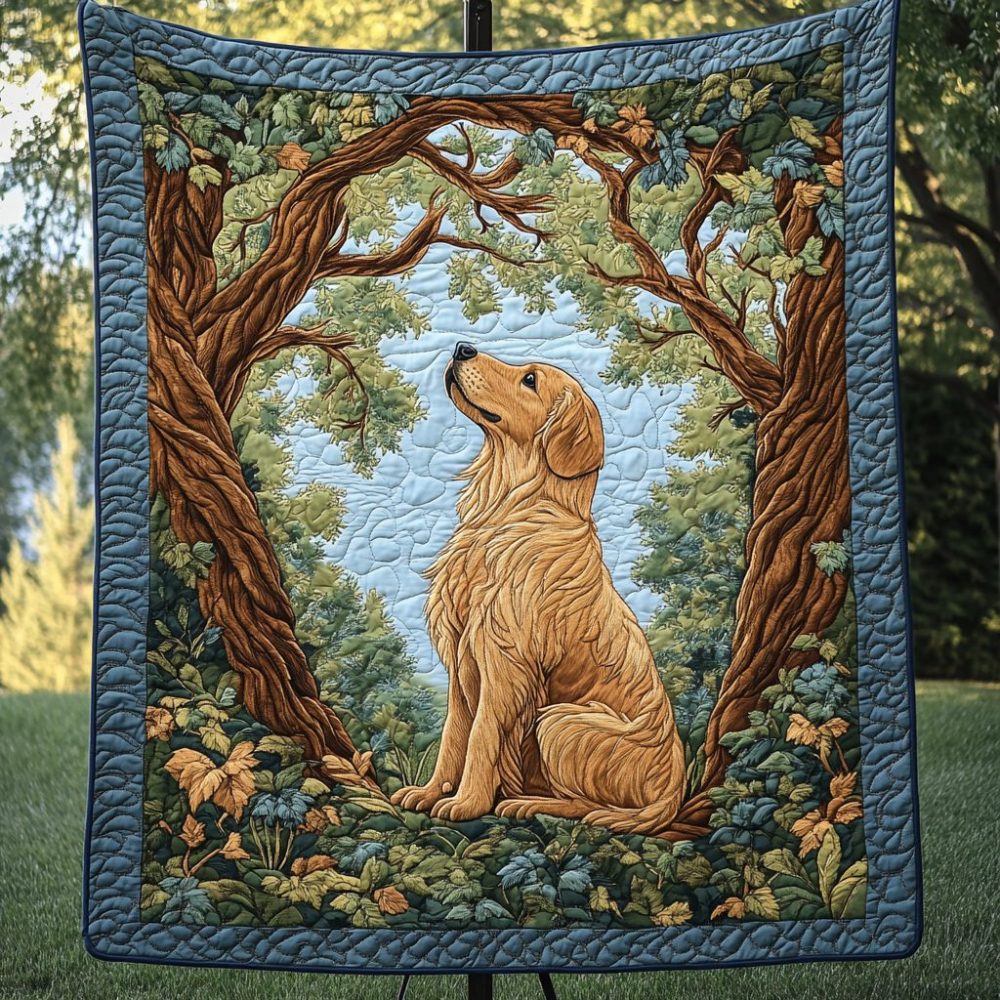 Sunset Paws Quilted Blanket