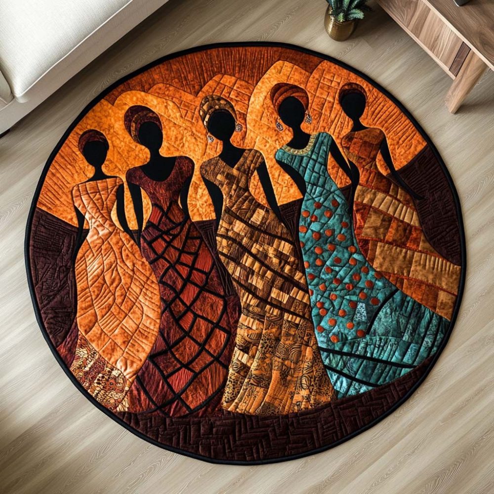 Sunset Queens Quilted Round Mat