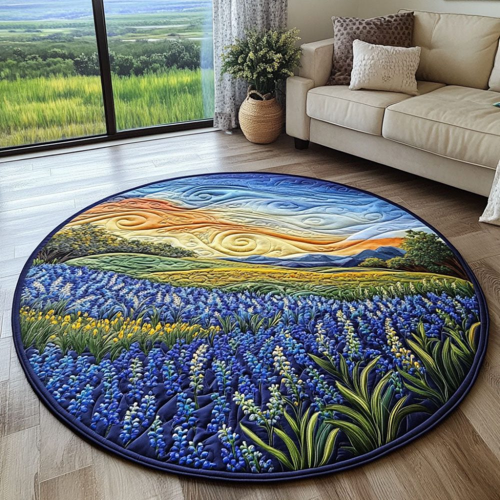 Sunset Serenity Quilted Round Mat
