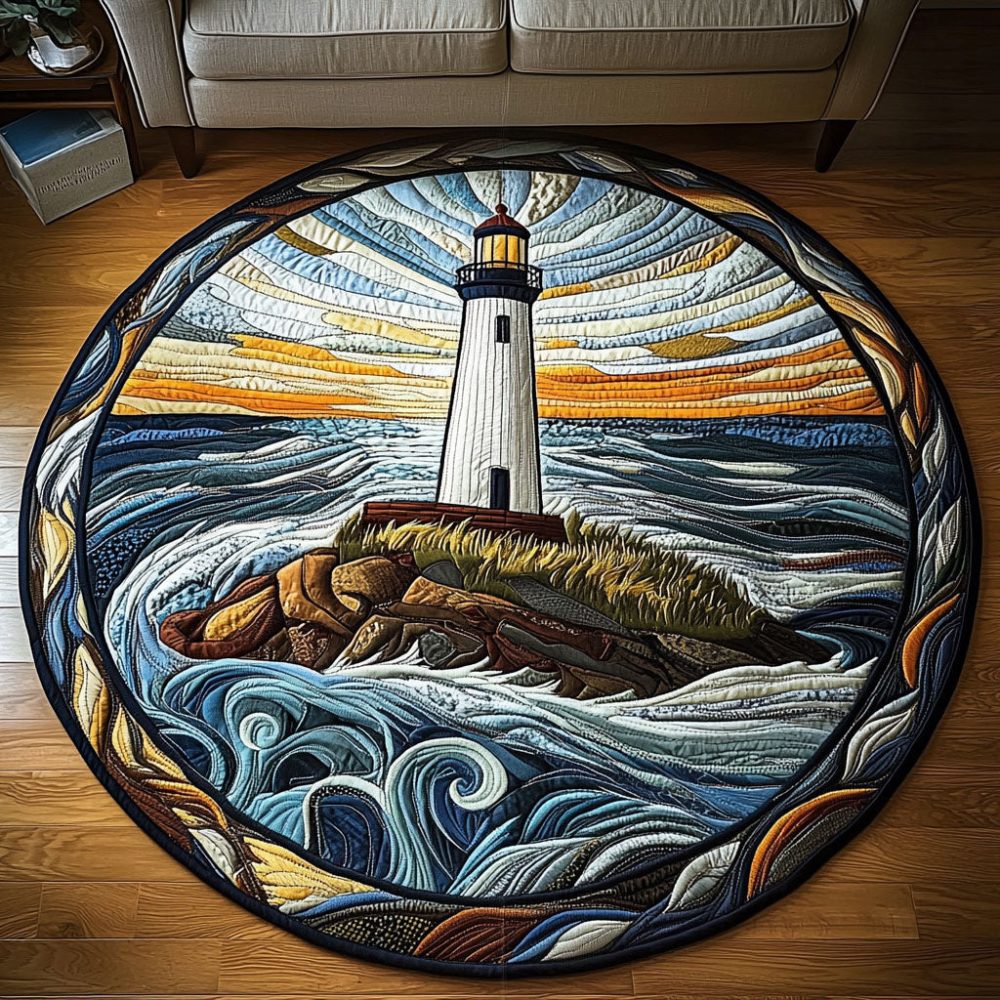 Sunset Shores Quilted Round Mat