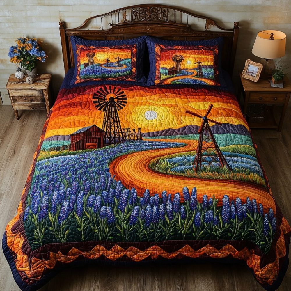Sunset Texas 3-Piece Quilted Bedding Set