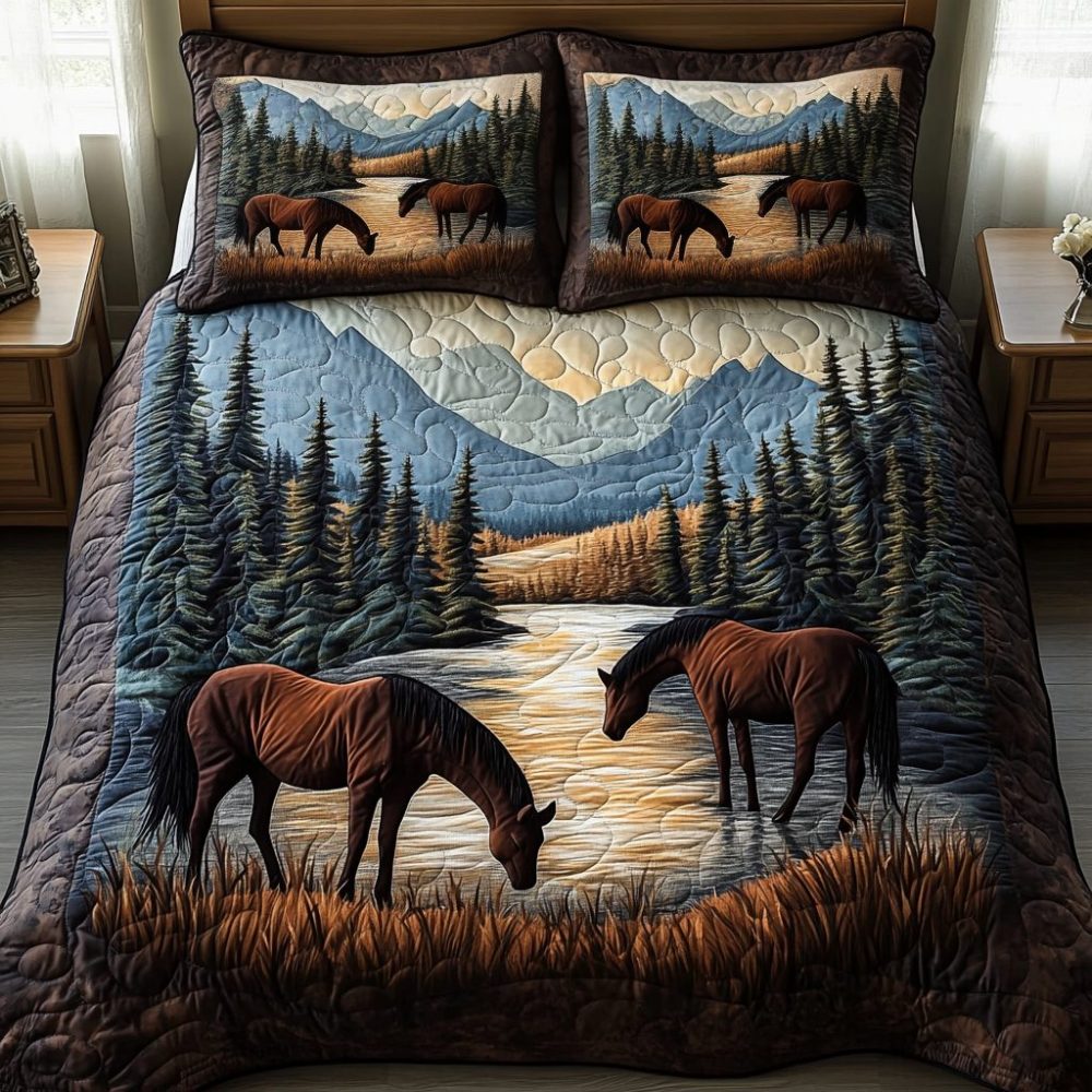 Sunset Valley 3-Piece Quilted Bedding Set